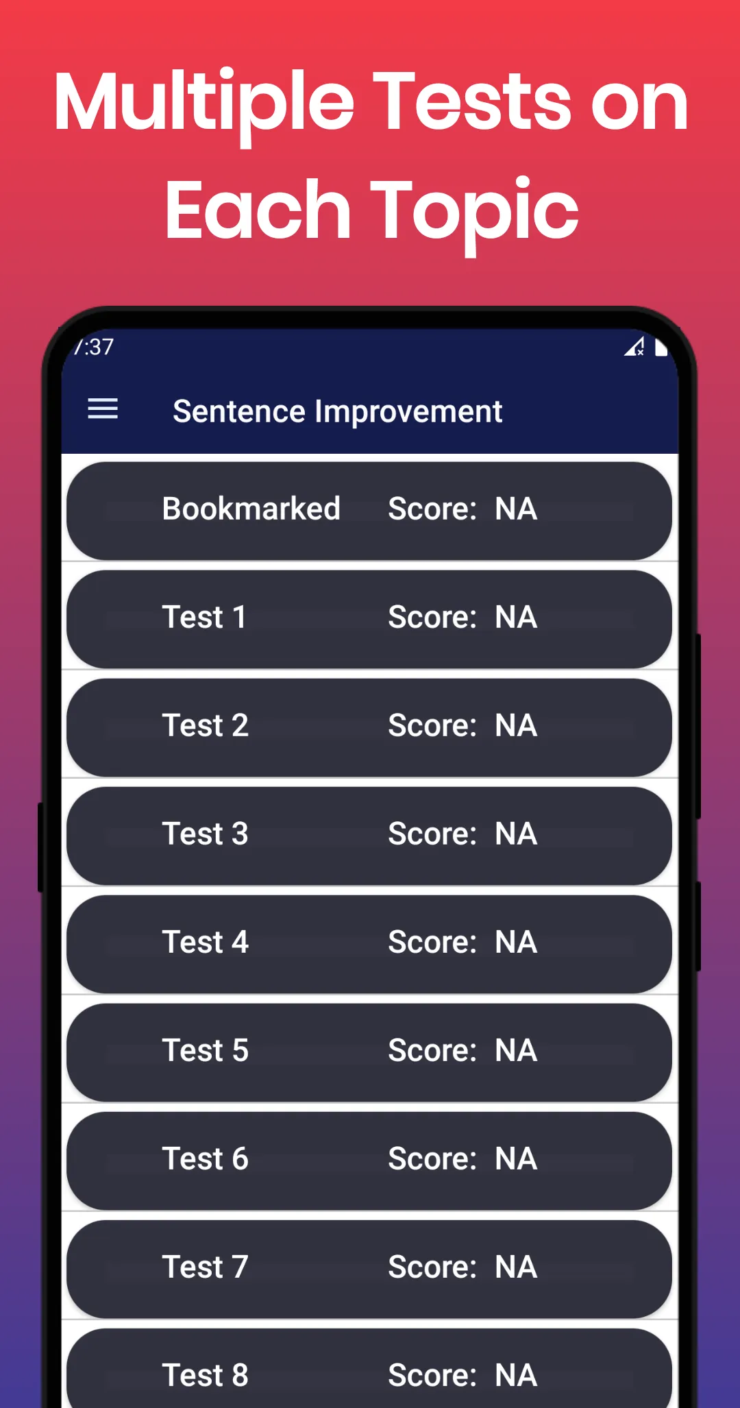 English Vocabulary Test | Indus Appstore | Screenshot