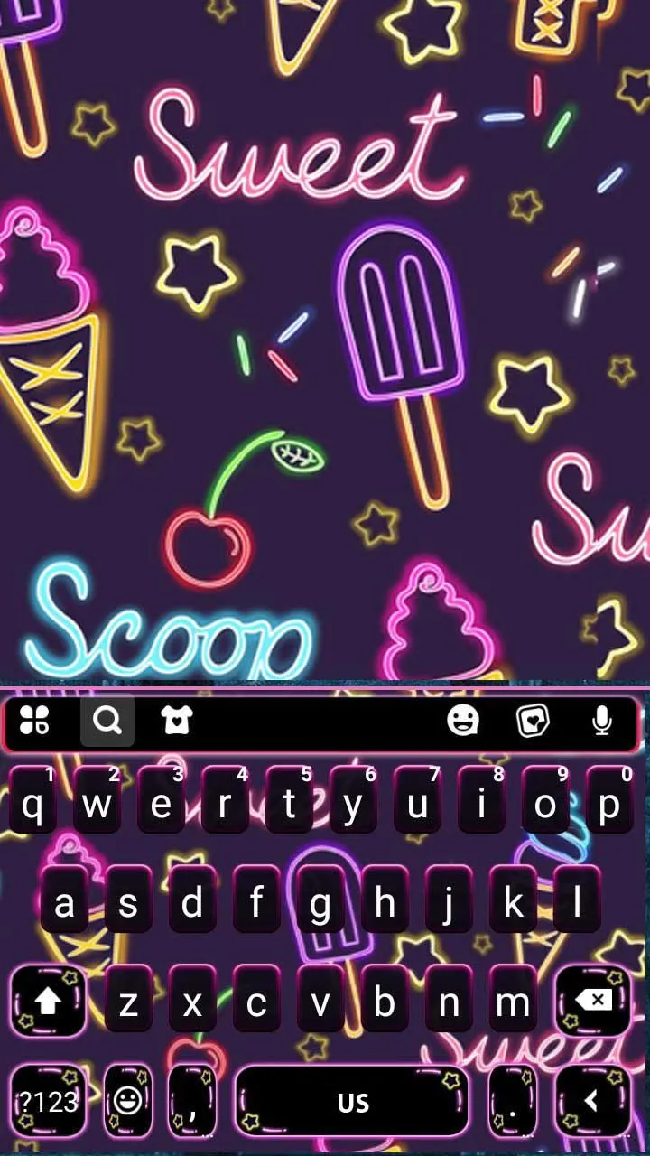 Neon Doodle Keyboard Theme | Indus Appstore | Screenshot