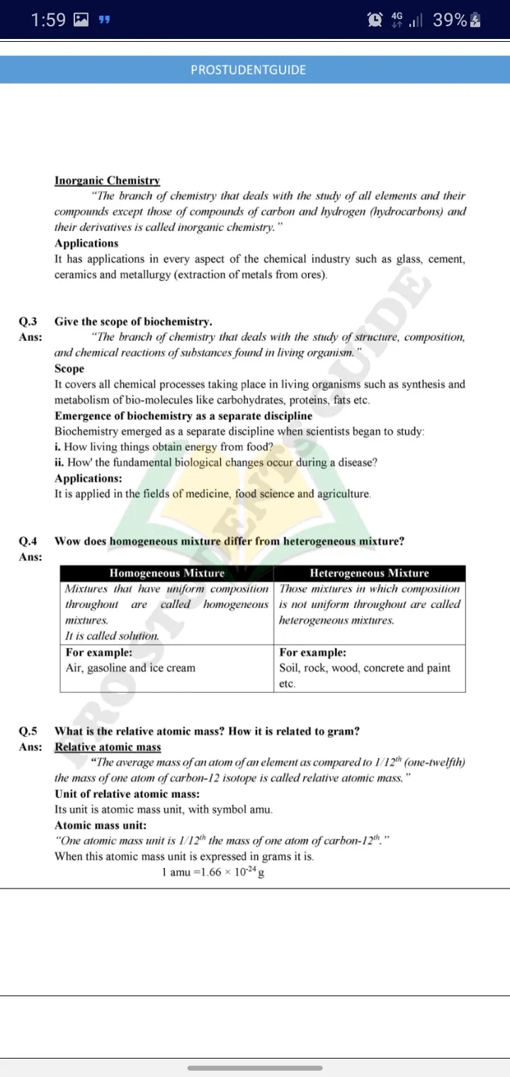 9th class Chemistry notes | Indus Appstore | Screenshot