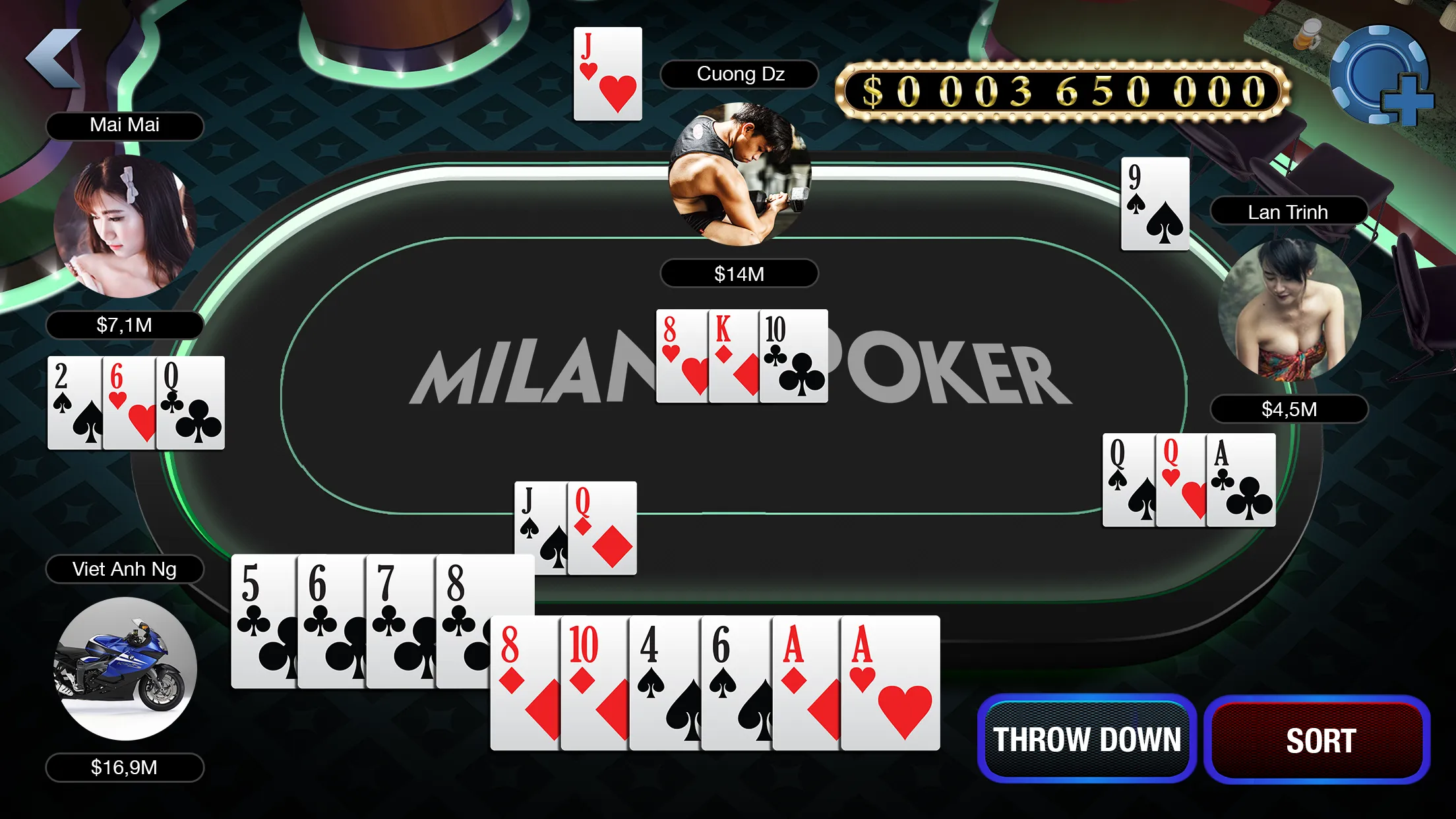 Milano Poker: Ta La & Tien Len | Indus Appstore | Screenshot