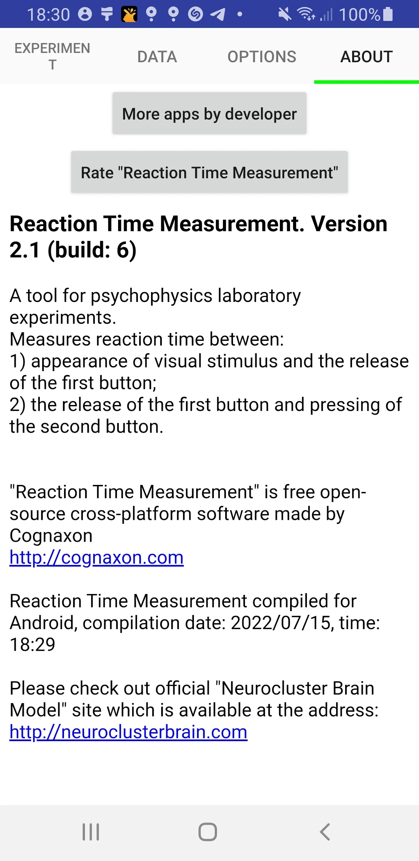 Reaction Time Measurement | Indus Appstore | Screenshot