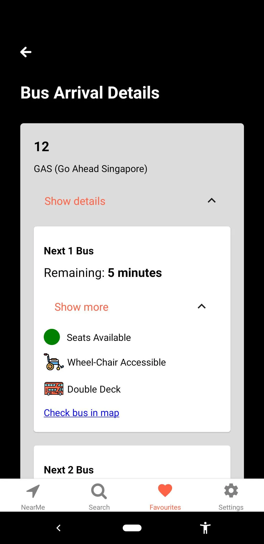 Singapore Bus Arrival | Indus Appstore | Screenshot