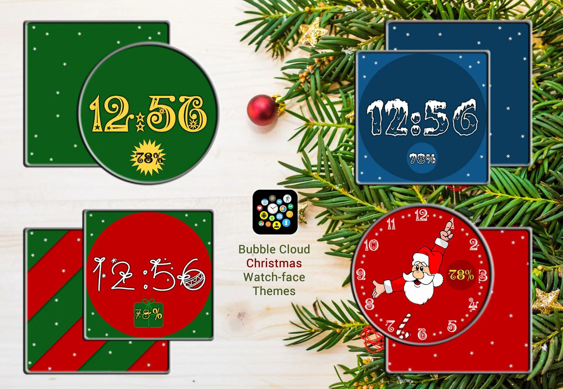 Christmas Watchface theme pack | Indus Appstore | Screenshot