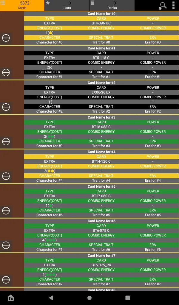 Database for Super Ball TCG | Indus Appstore | Screenshot