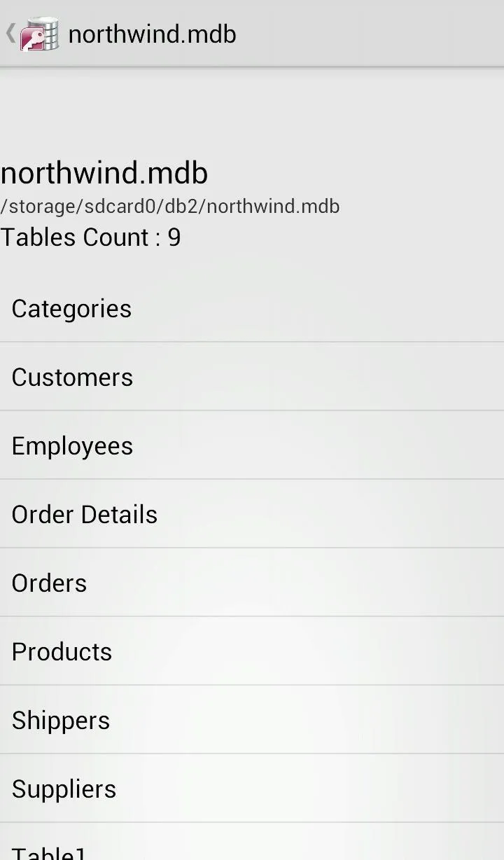 Viewer for MS Access Database  | Indus Appstore | Screenshot