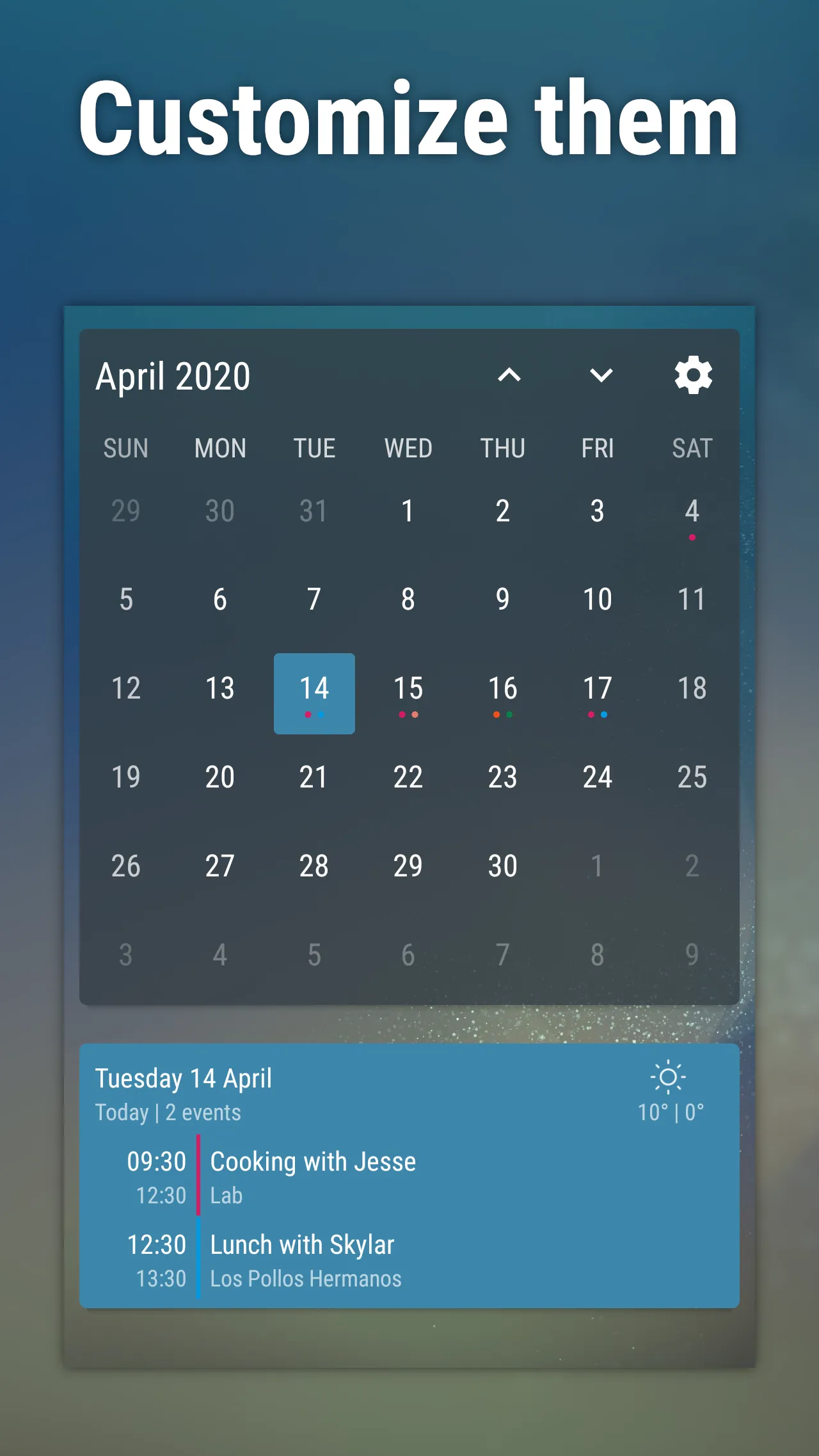 Event Flow Calendar Widget | Indus Appstore | Screenshot