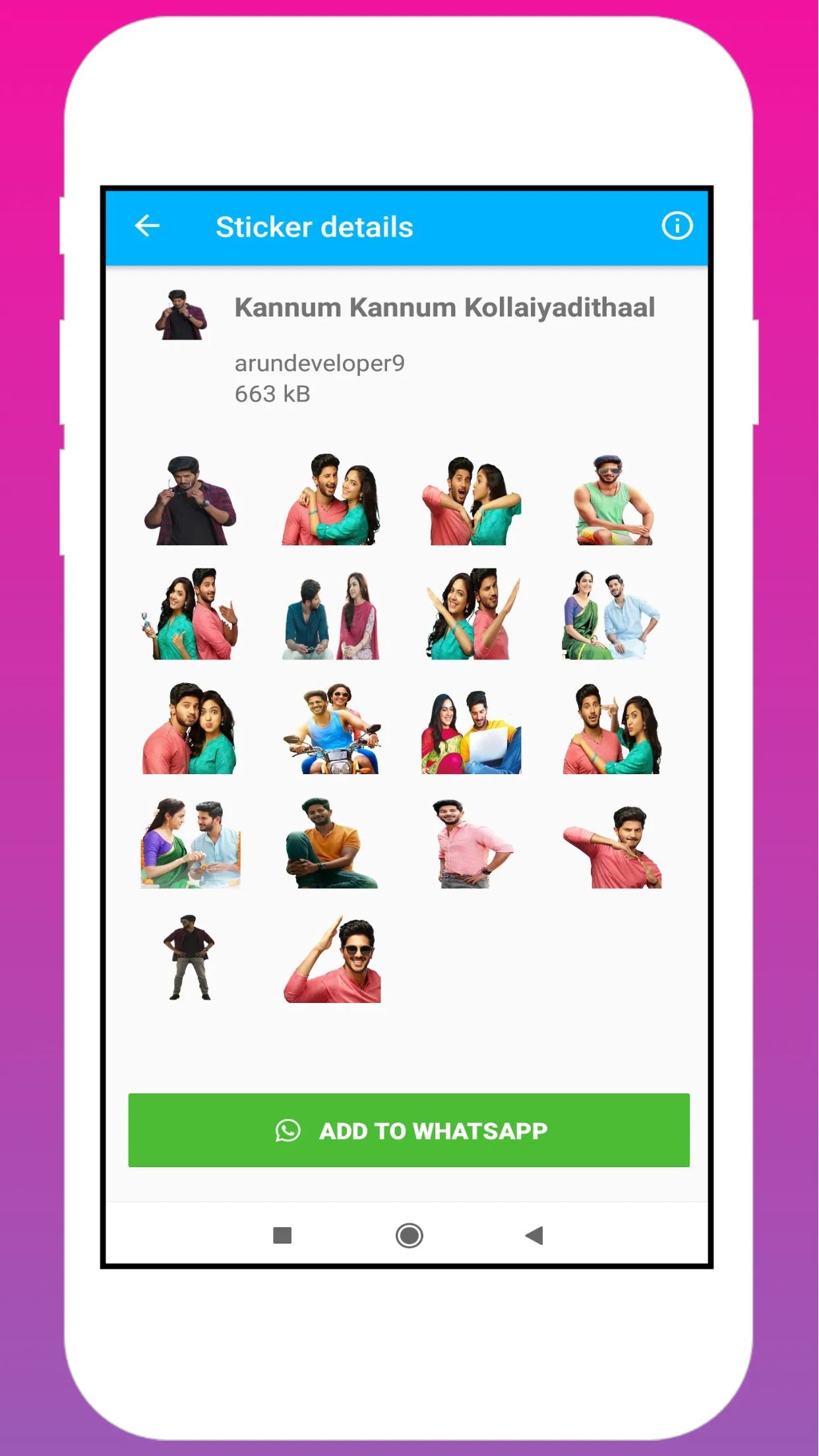 Dulquer Salmaan Stickers | Indus Appstore | Screenshot