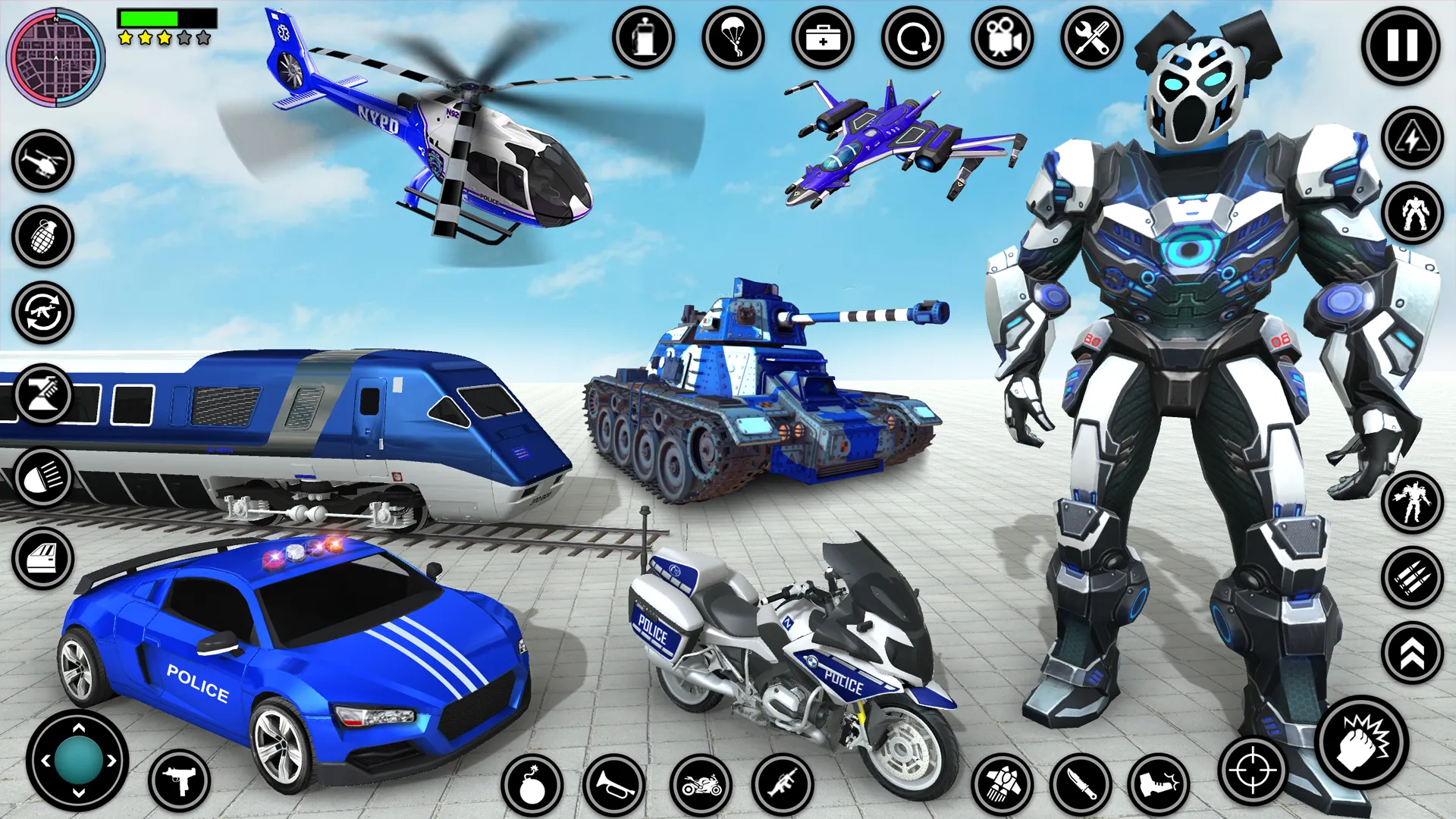 Panda Robot Cop Car Transform | Indus Appstore | Screenshot