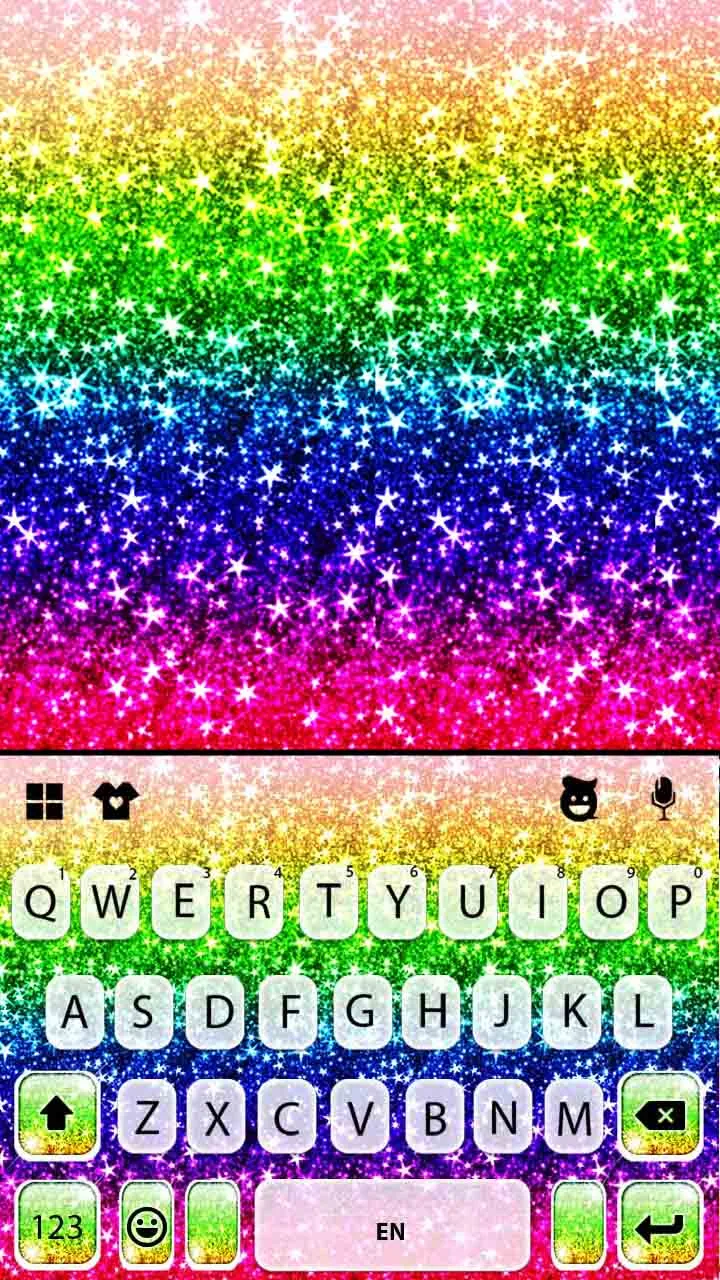 Glitter Rainbow Keyboard Backg | Indus Appstore | Screenshot