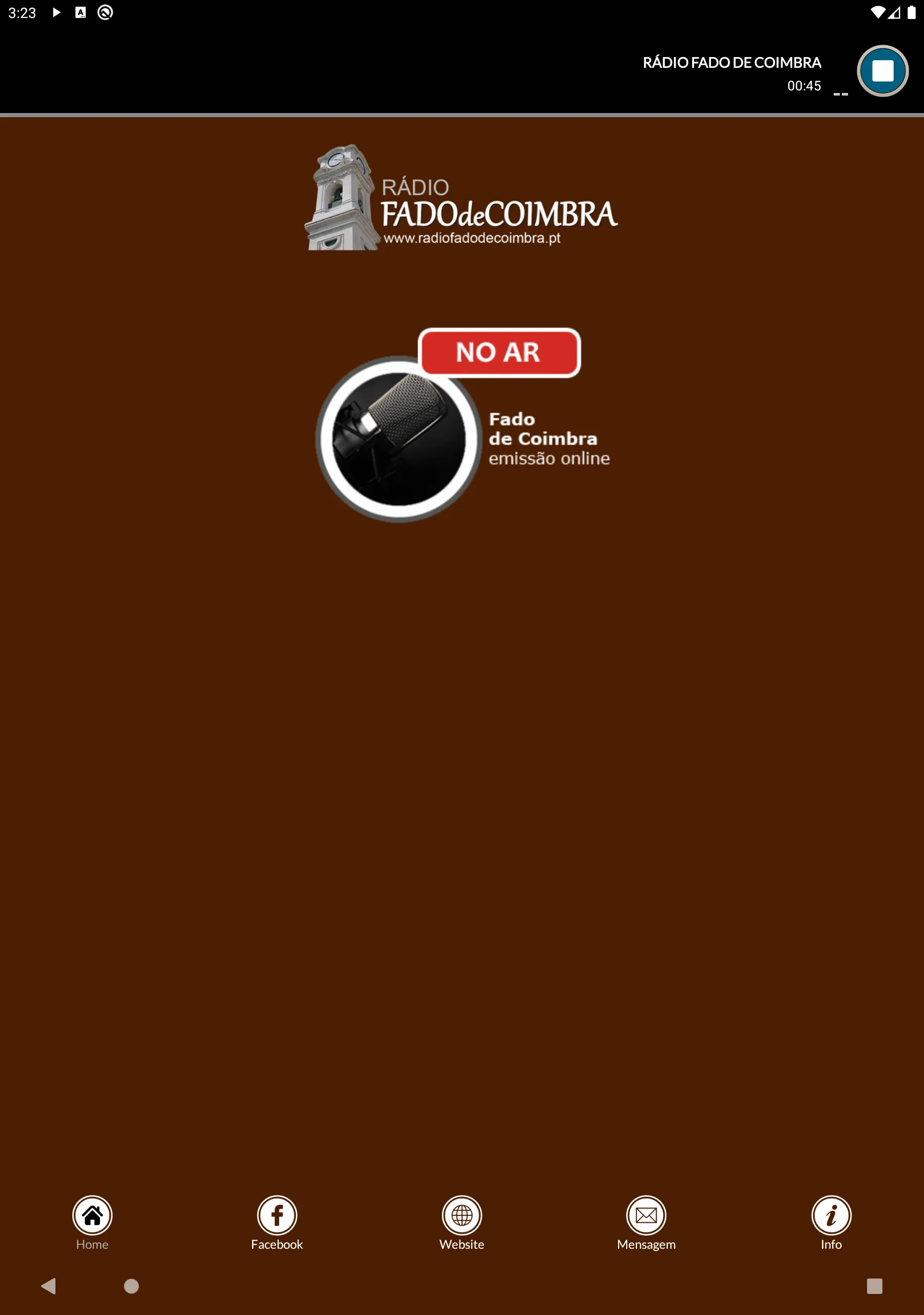 Rádio Fado de Coimbra | Indus Appstore | Screenshot