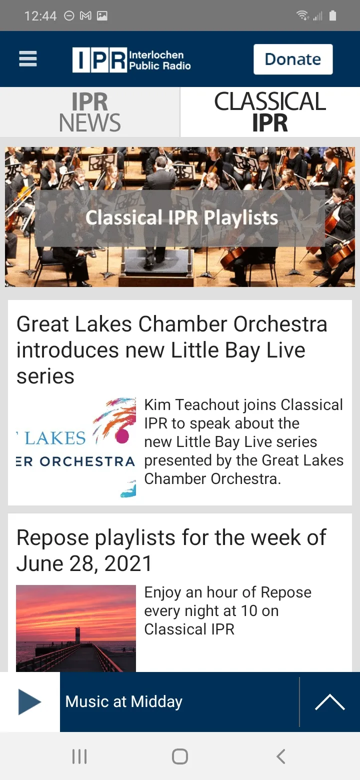 Interlochen Public Radio | Indus Appstore | Screenshot