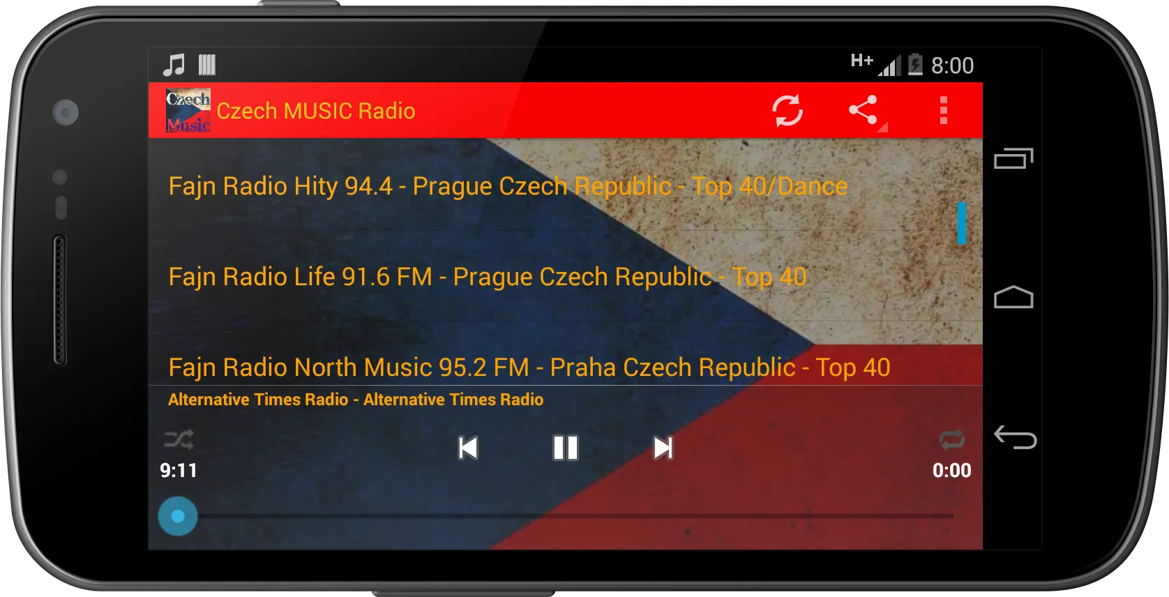 Czech MUSIC Radio | Indus Appstore | Screenshot