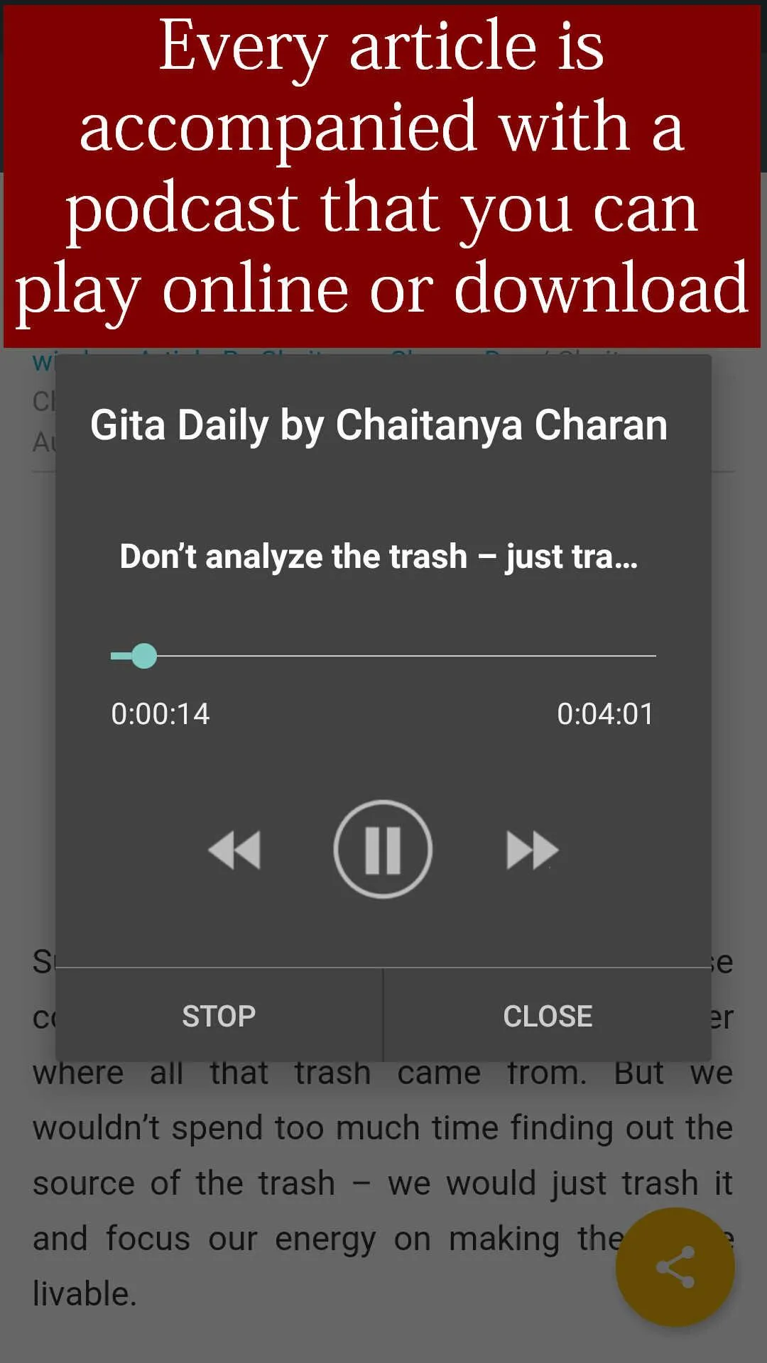 Gita Daily by Chaitanya Charan | Indus Appstore | Screenshot