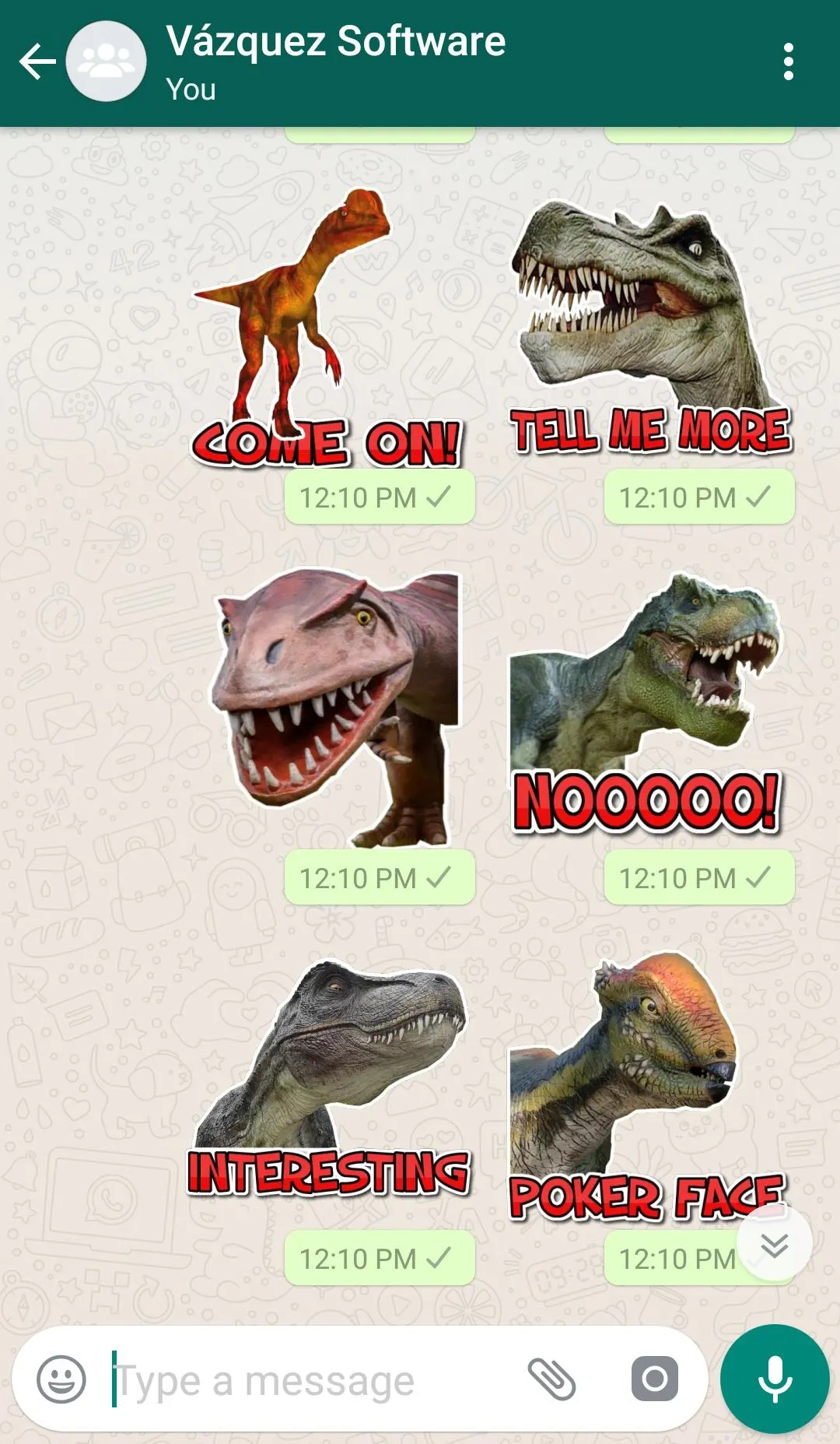 WASticker Dinosaurs | Indus Appstore | Screenshot