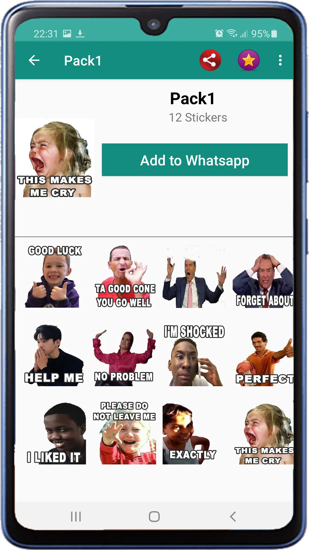 Funny Memes Stickers For Chat | Indus Appstore | Screenshot