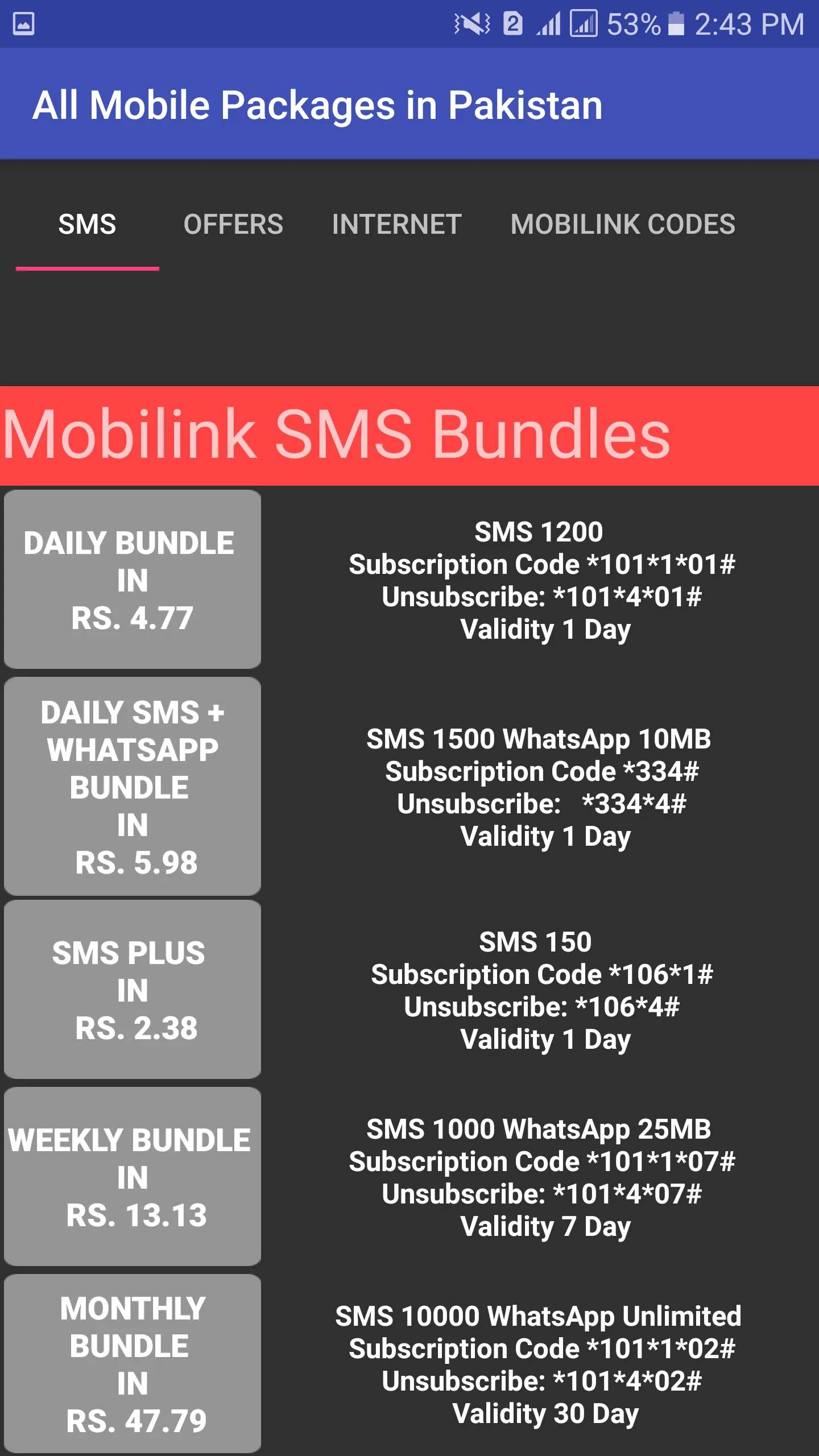 Mobile Packages Pakistan 2018 | Indus Appstore | Screenshot