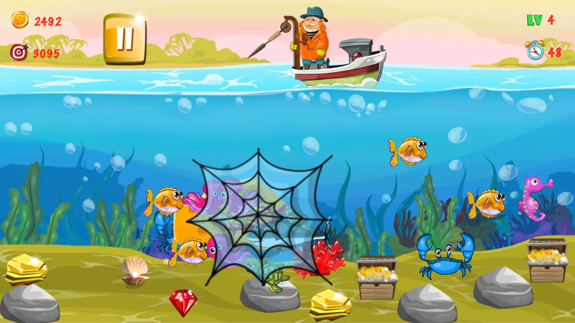 Gold miner, Fishing, gold rush | Indus Appstore | Screenshot