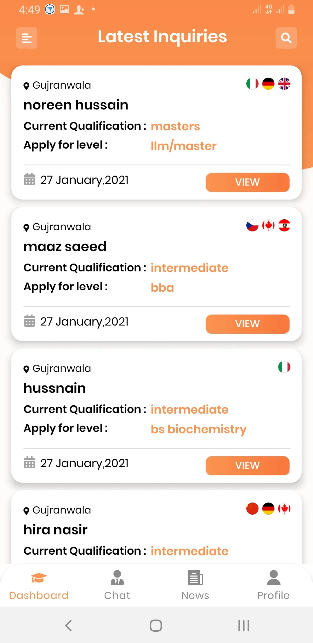 Study Abroad Consultants | Indus Appstore | Screenshot