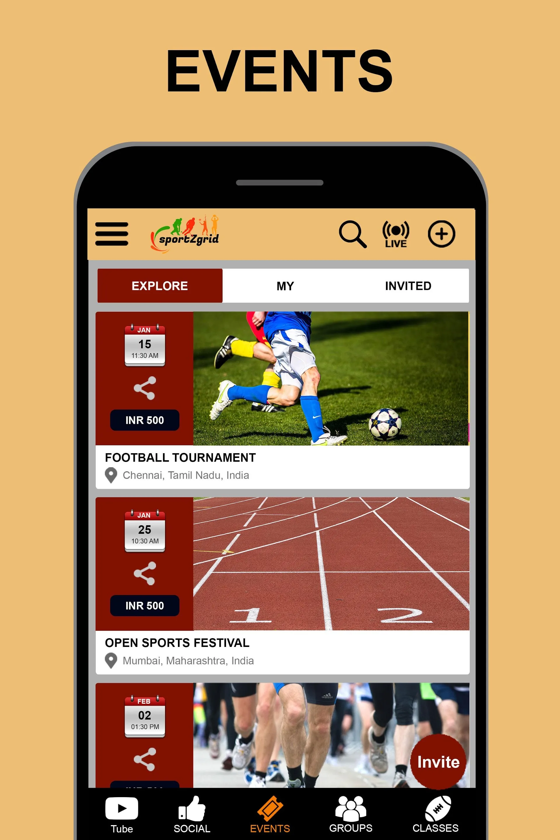 SportZGrid - Sports and Fitnes | Indus Appstore | Screenshot