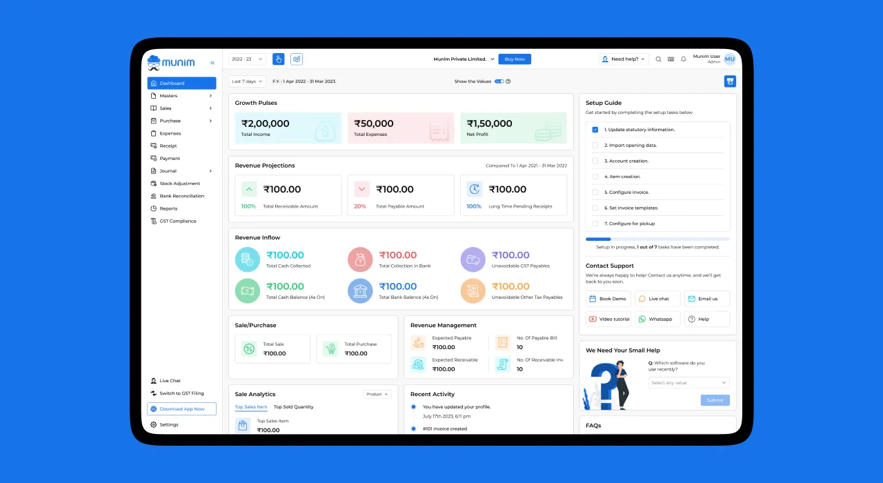 Munim Accounting and Billing | Indus Appstore | Screenshot