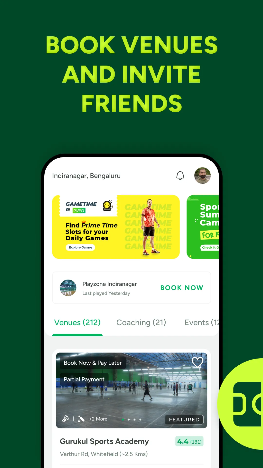 Playo:Play Sports, Book Venues | Indus Appstore | Screenshot