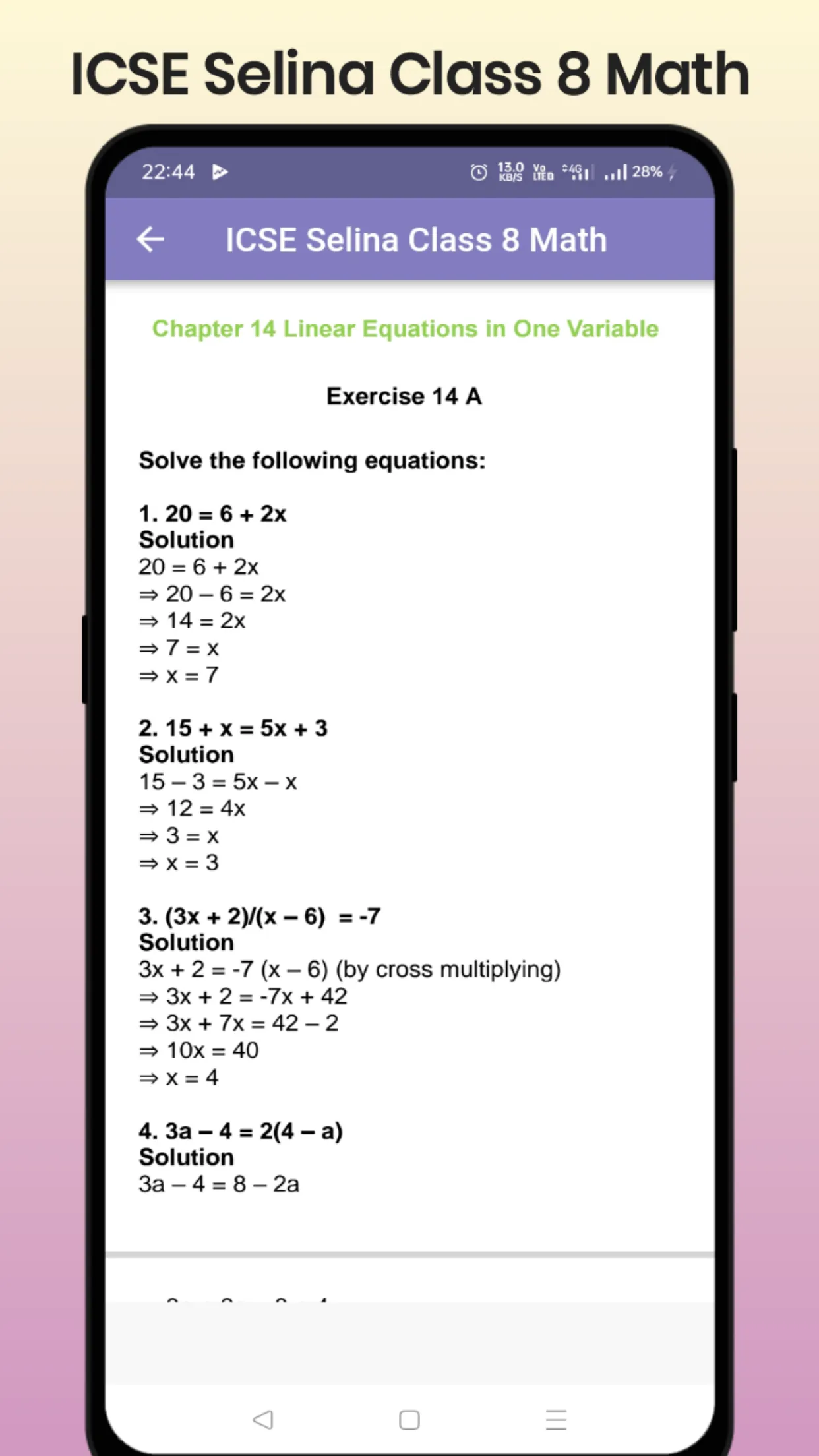 ICSE Selina Class 8 Math | Indus Appstore | Screenshot