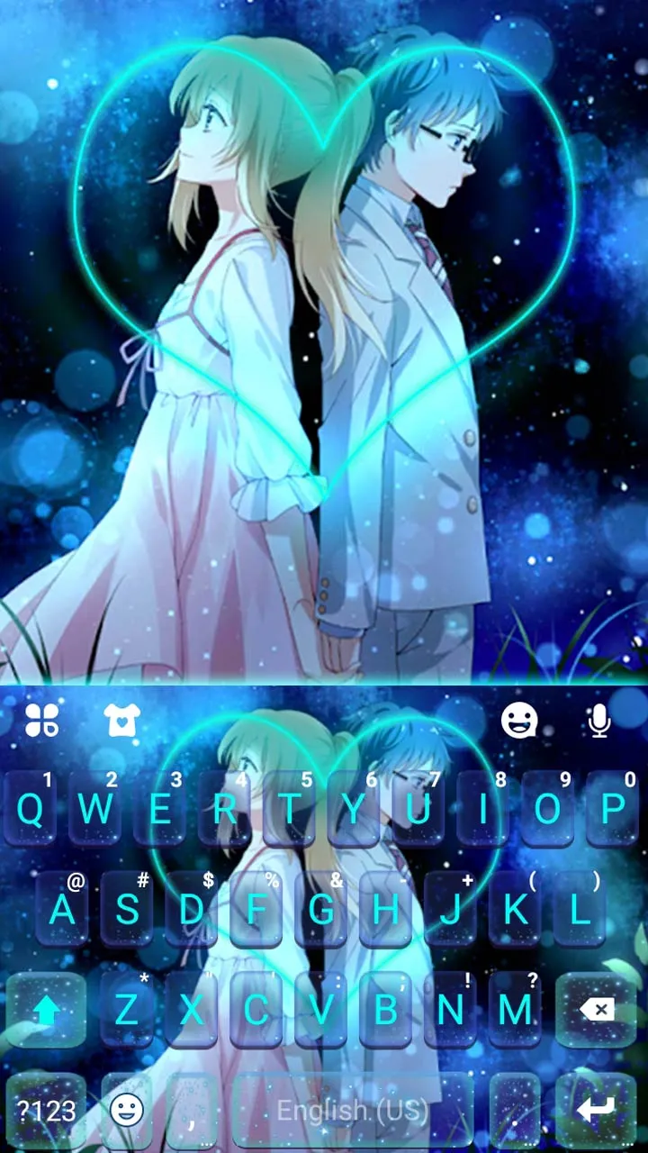 Anime Cute Love Keyboard Theme | Indus Appstore | Screenshot