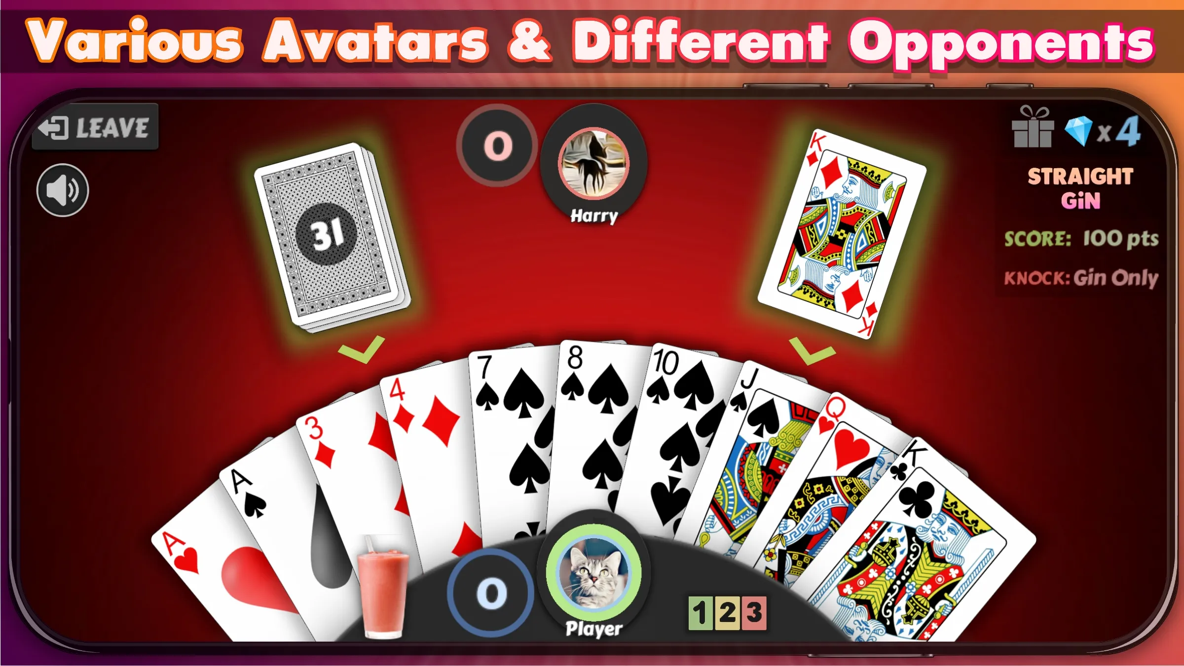 Gin Rummy - Offline | Indus Appstore | Screenshot