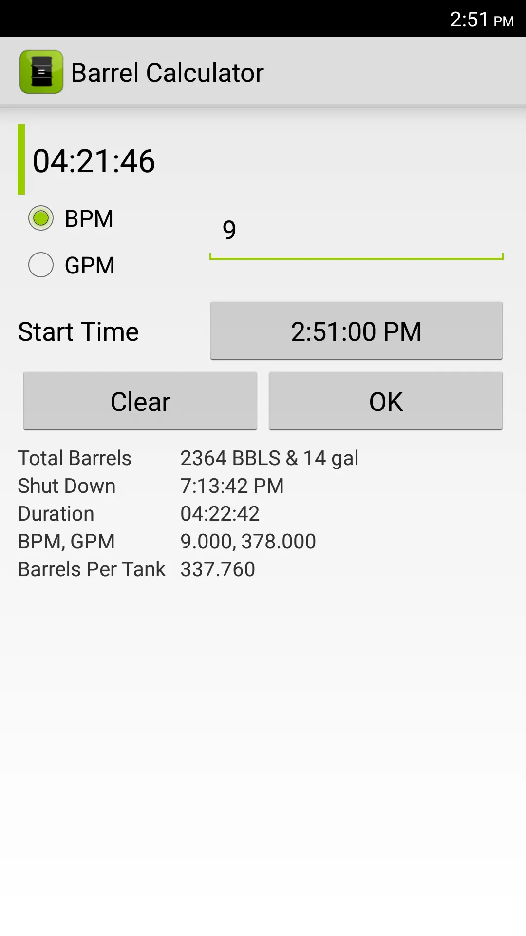 Barrel Calculator | Indus Appstore | Screenshot