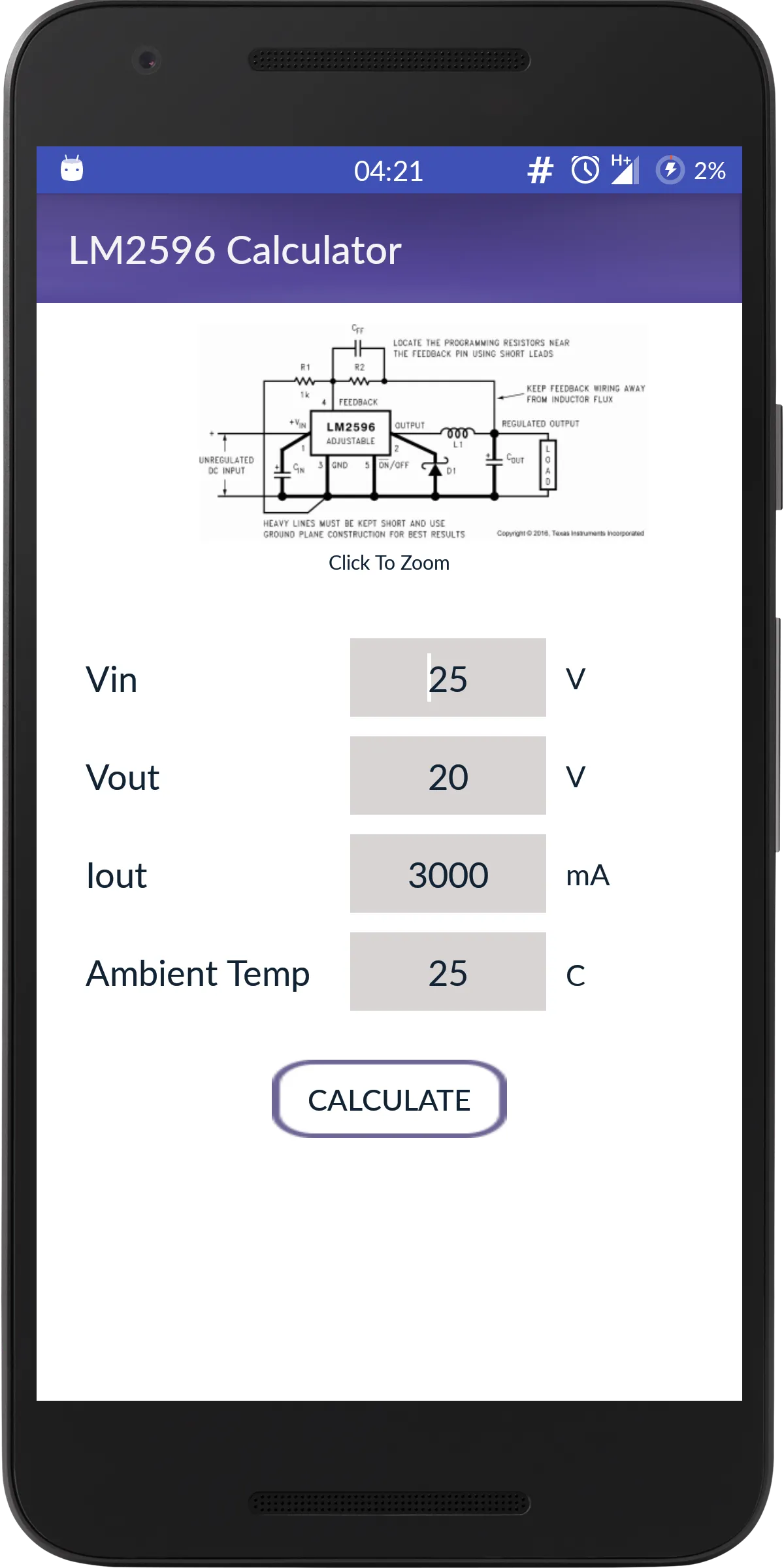 LM2576/96 Calculator | Indus Appstore | Screenshot