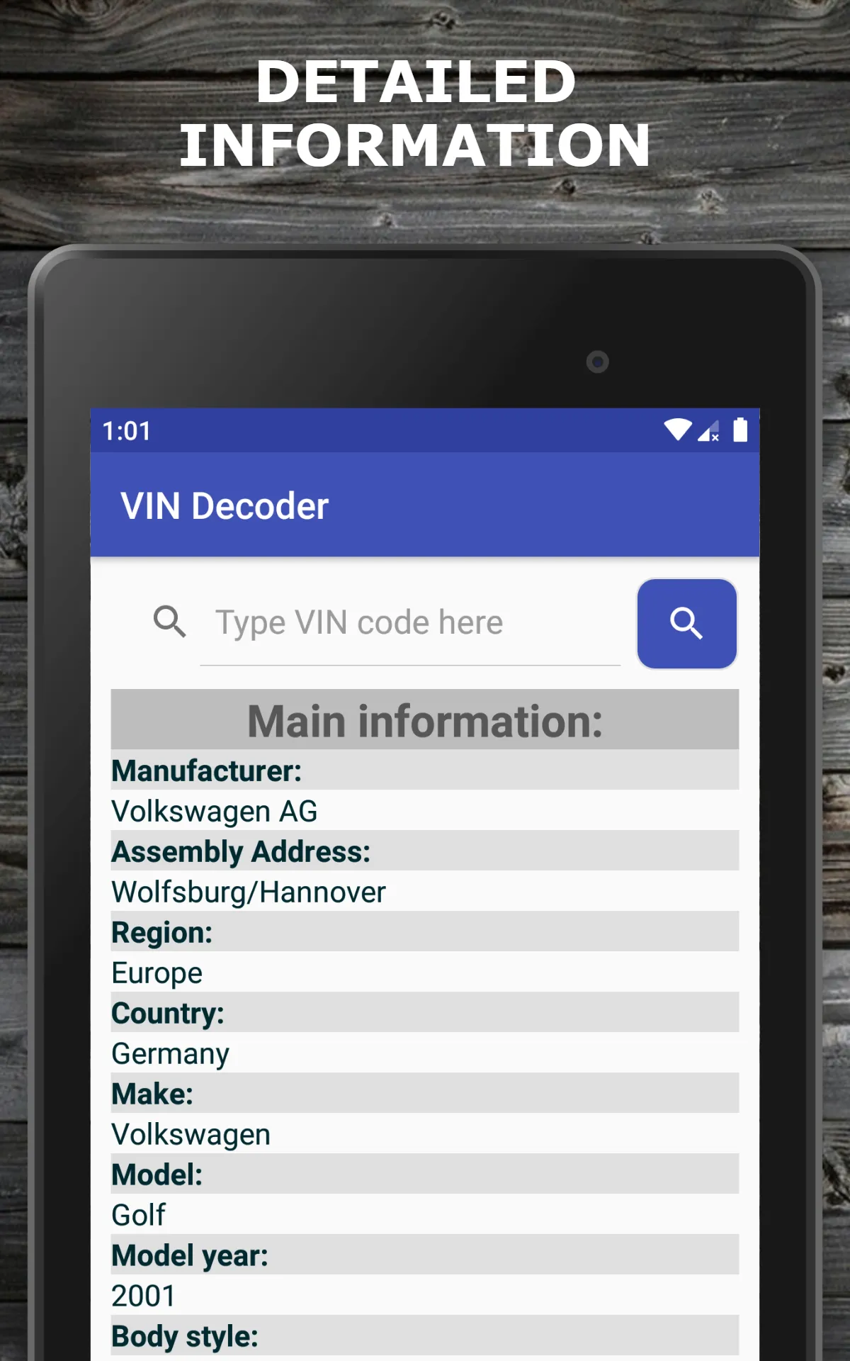 VIN Decoder | Indus Appstore | Screenshot