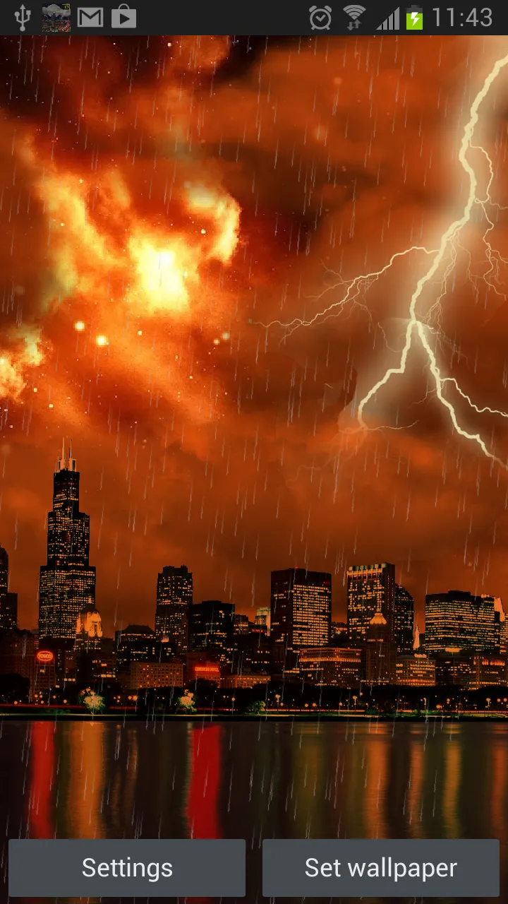 Thunderstorm Chicago - LWP | Indus Appstore | Screenshot