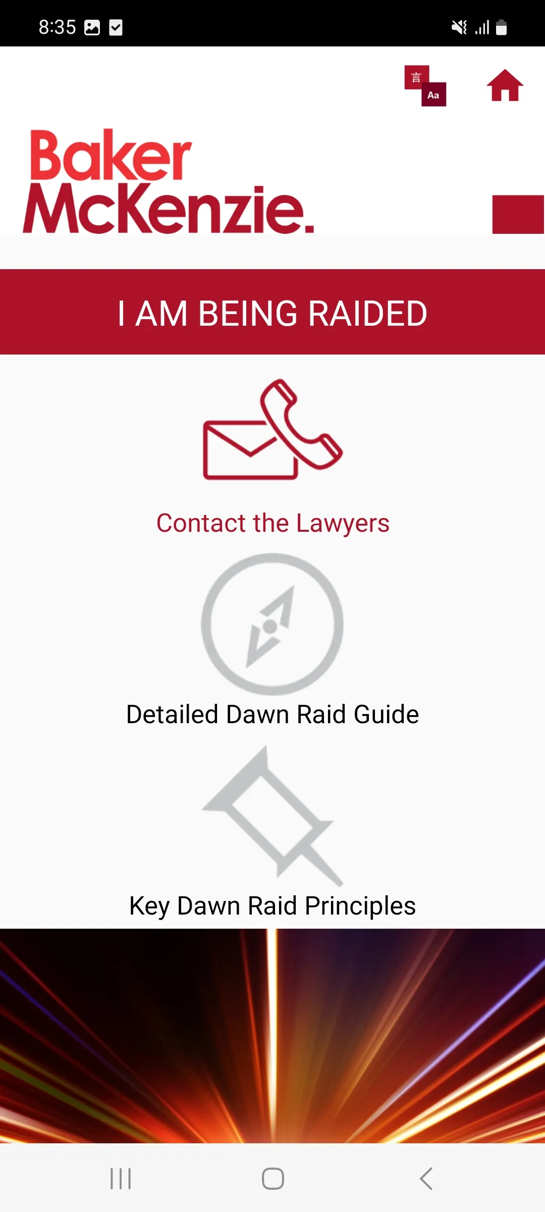 Baker McKenzie Dawn Raid App | Indus Appstore | Screenshot