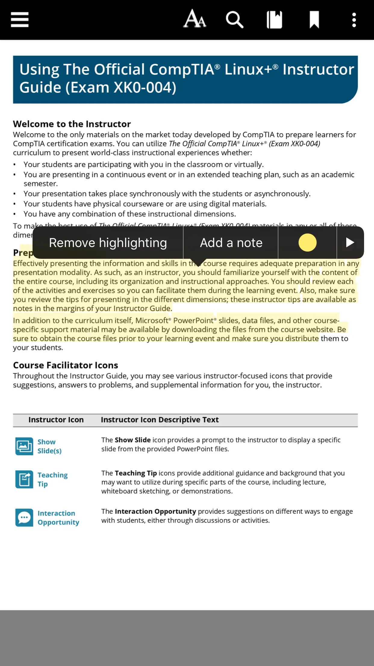 CompTIA Learning Center eReade | Indus Appstore | Screenshot