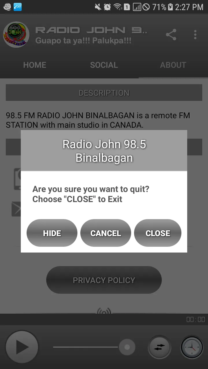 Radio John 98.5 Binalbagan | Indus Appstore | Screenshot