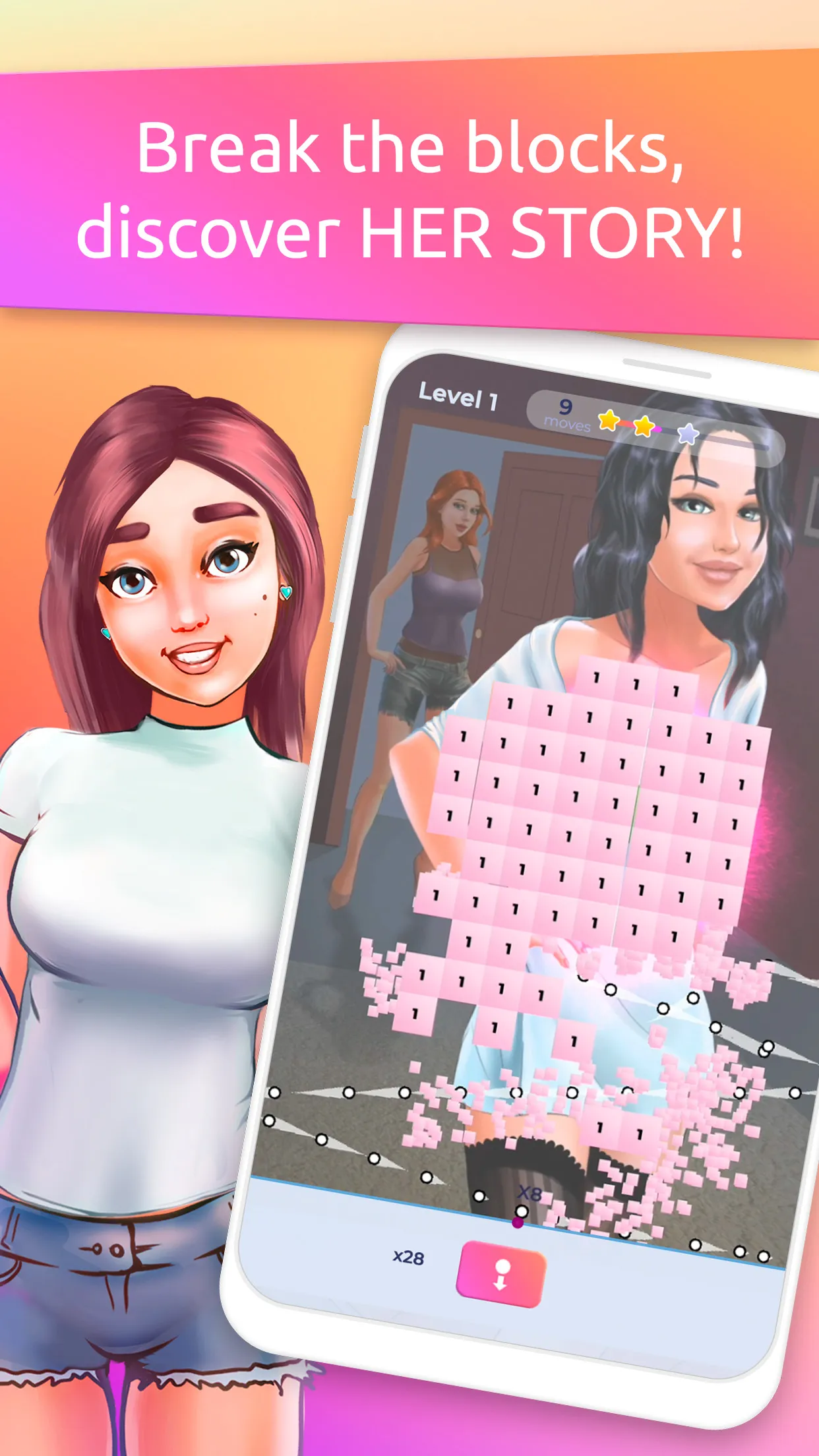 Girl Crush: Bricks Breaker | Indus Appstore | Screenshot