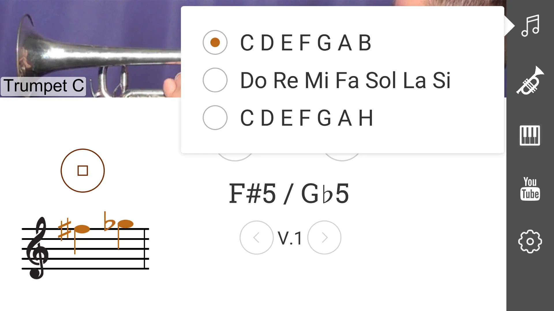 2D Trumpet Fingering Chart | Indus Appstore | Screenshot