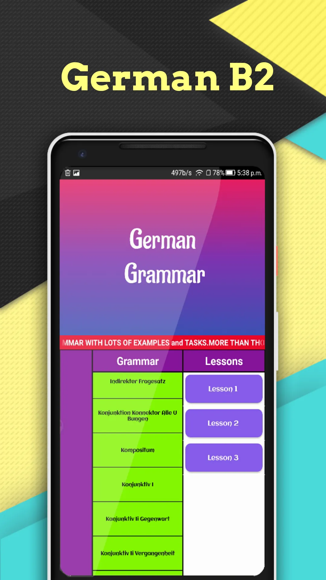 German Complete Grammar Test | Indus Appstore | Screenshot