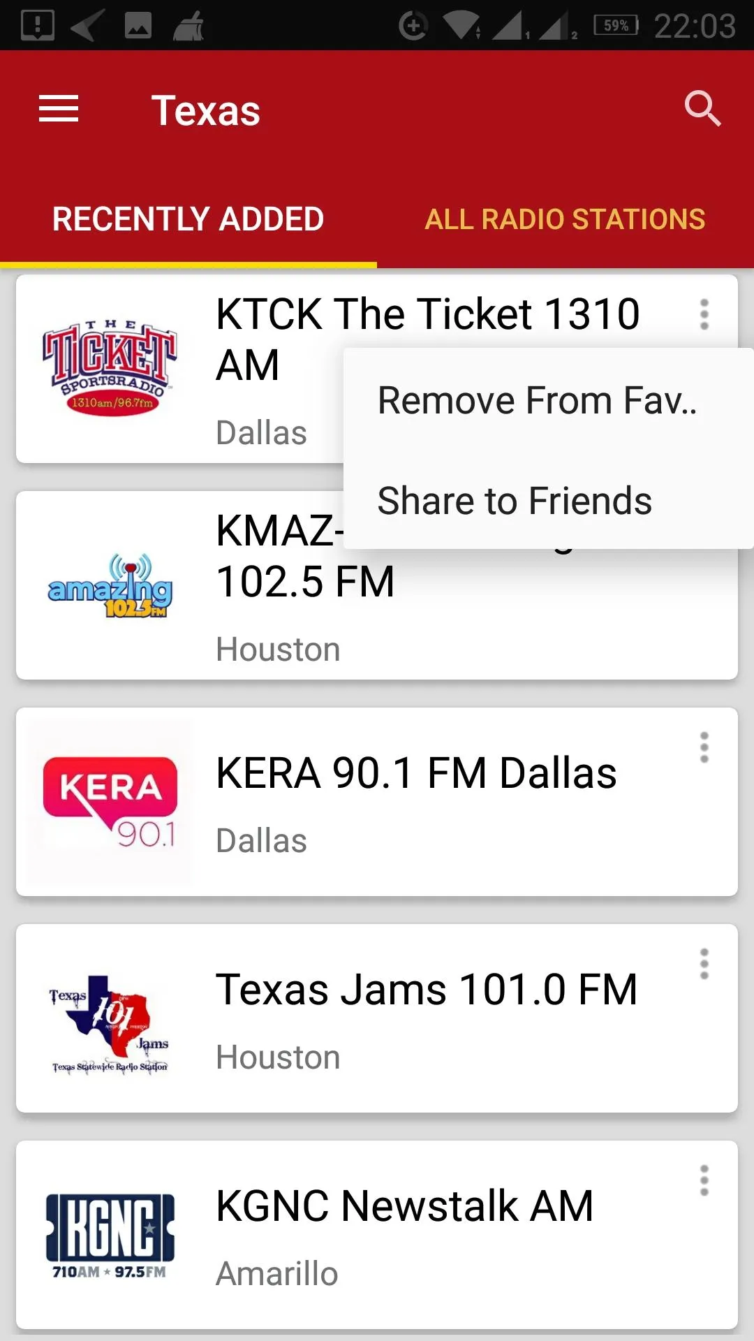 Texas Radio Stations - USA | Indus Appstore | Screenshot