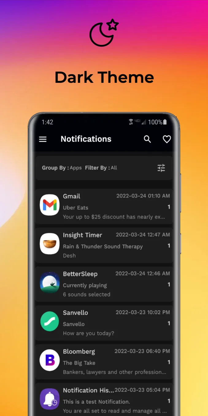 Notification History | Indus Appstore | Screenshot