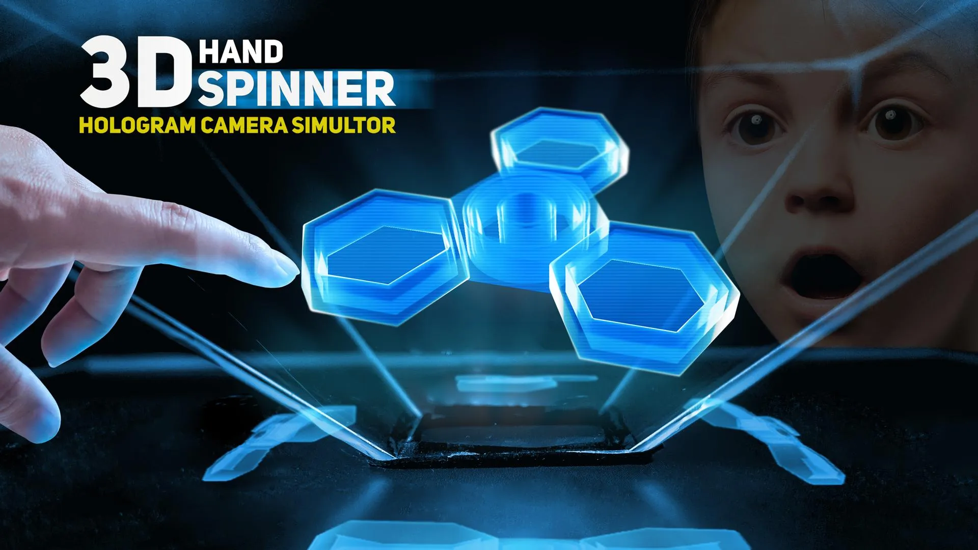 Hand spinner 3d - hologram pyr | Indus Appstore | Screenshot