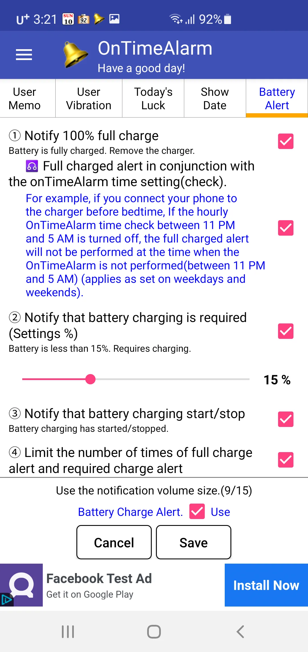 OnTimeAlarm-Calendar, Battery  | Indus Appstore | Screenshot