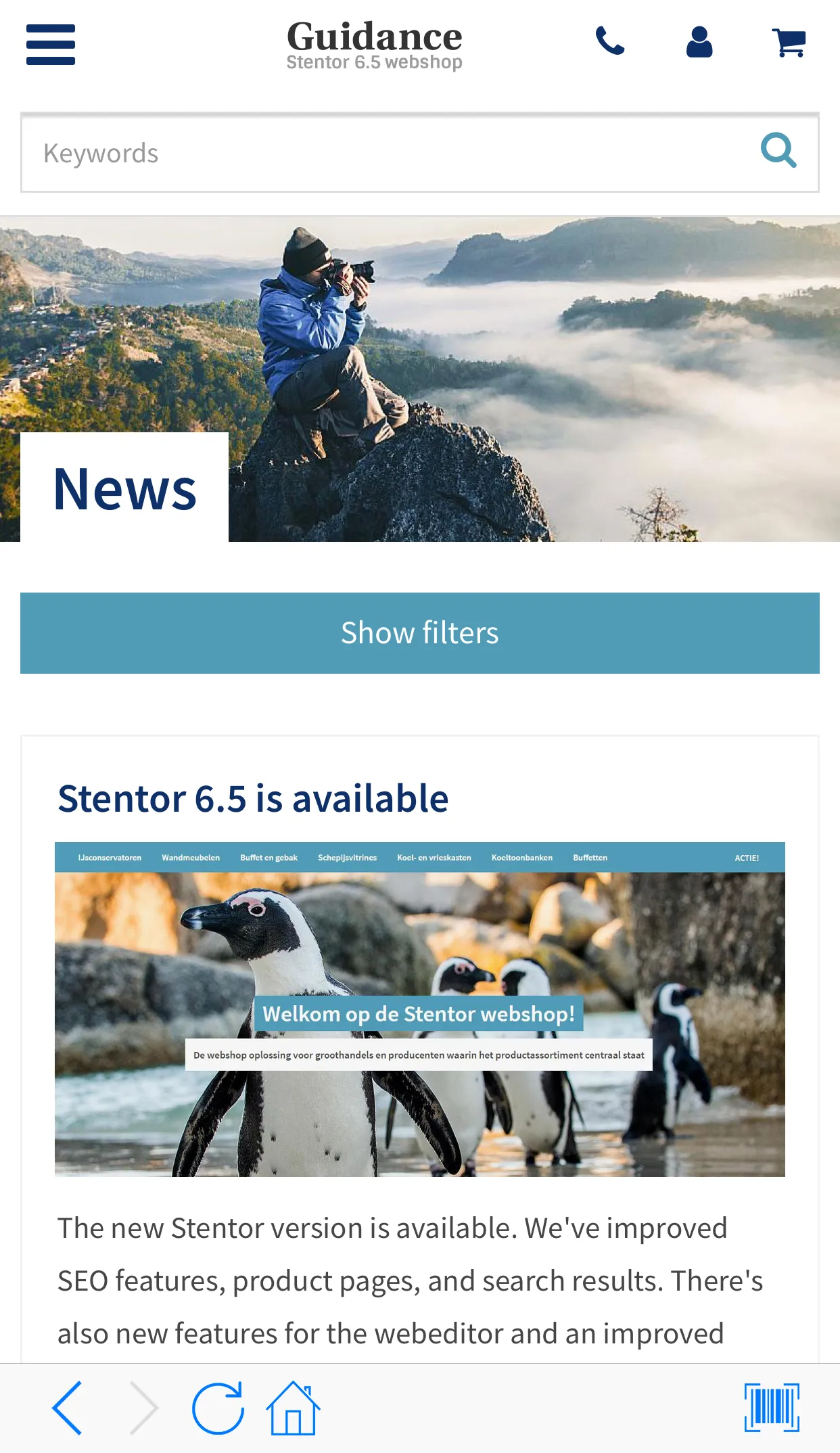 Stentor Webshop App | Indus Appstore | Screenshot