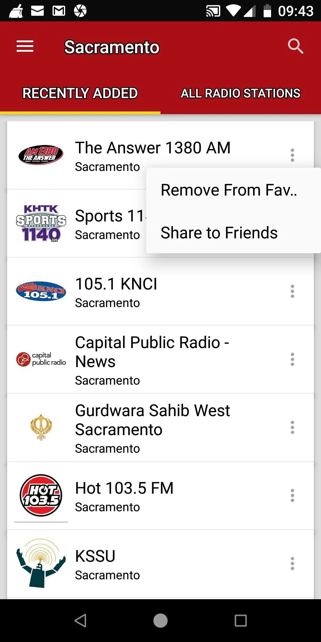 Sacramento Radio Stations | Indus Appstore | Screenshot