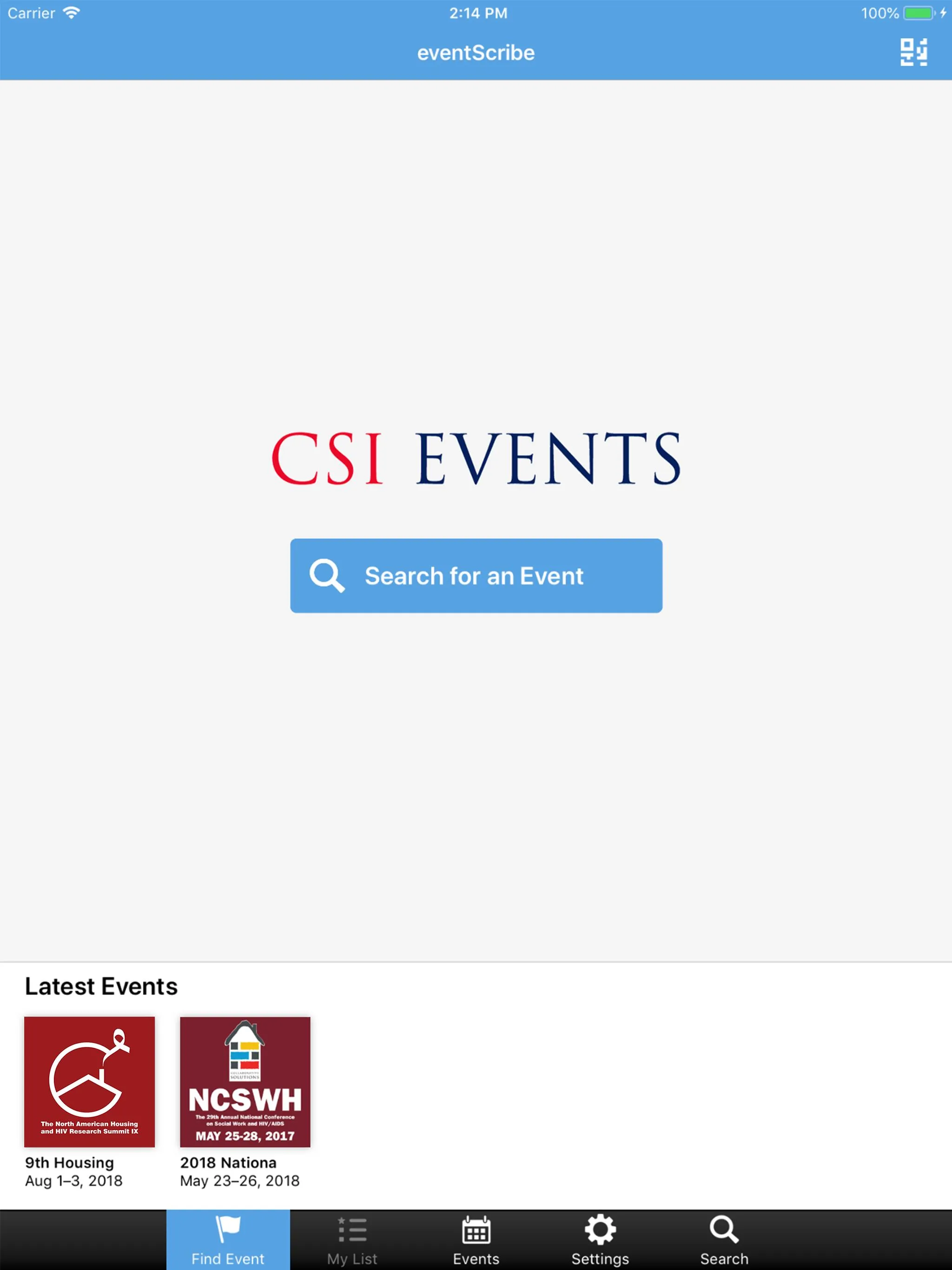 CSI Events | Indus Appstore | Screenshot