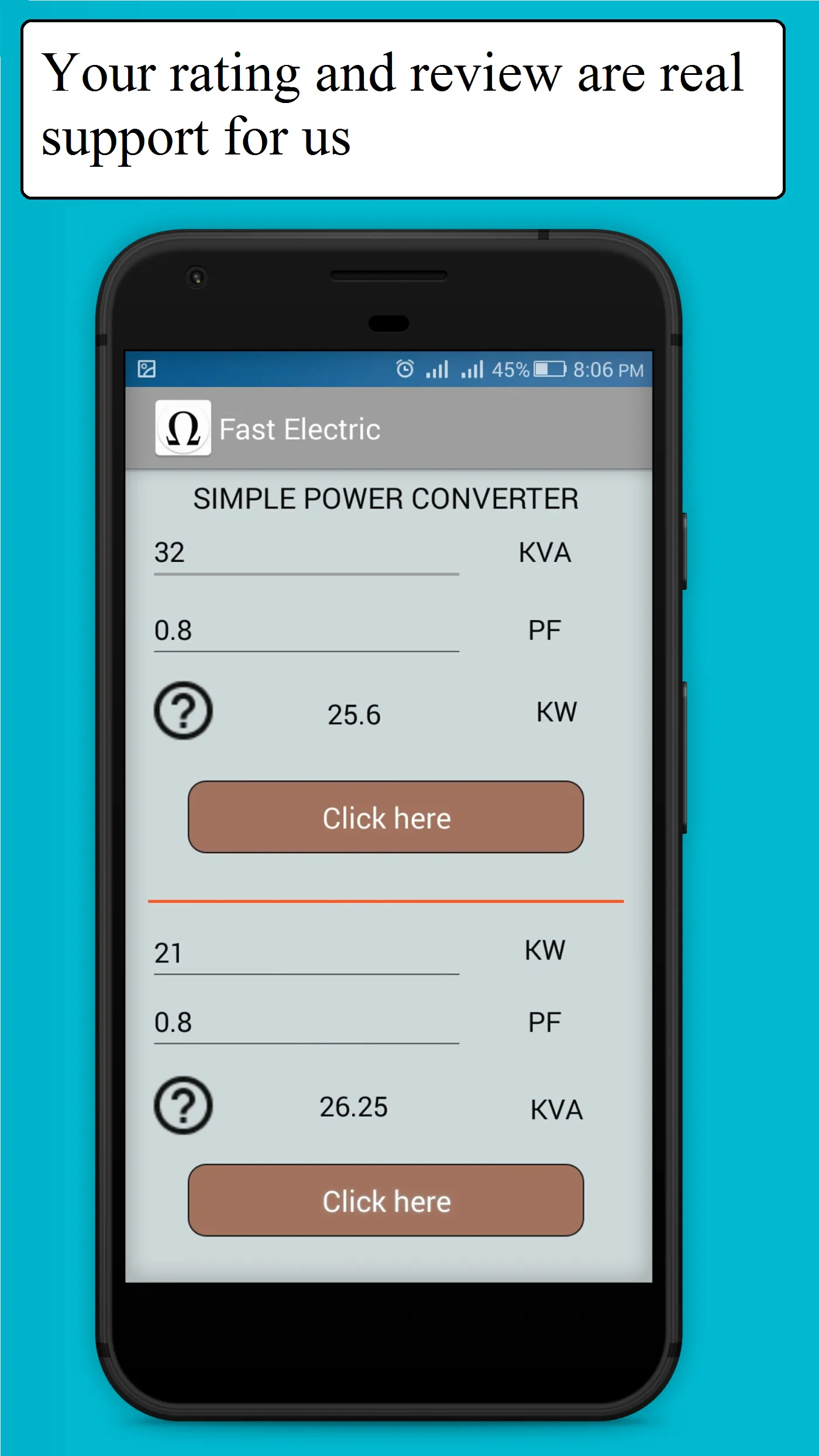 Fast electrical calculations | Indus Appstore | Screenshot