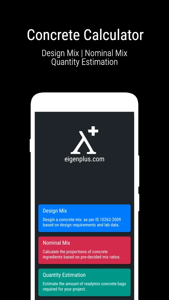 Concrete Mix Design IS-10262 | Indus Appstore | Screenshot
