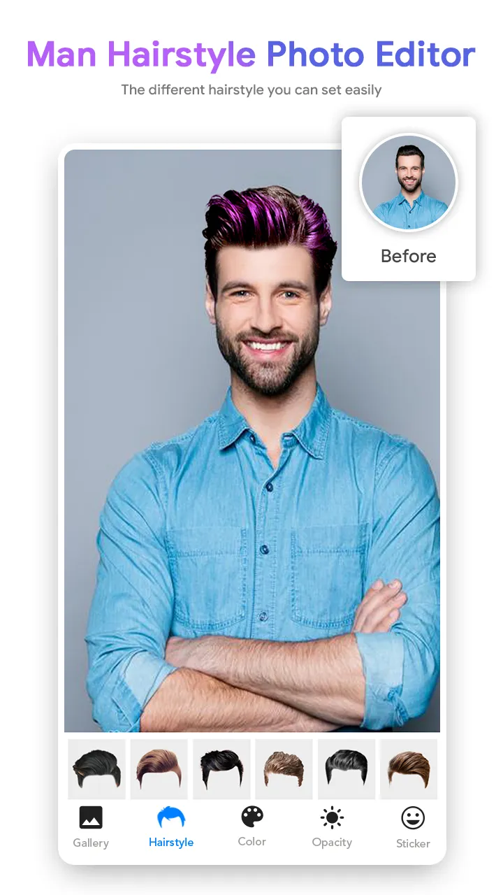 Man Hairstyle Photo Editor | Indus Appstore | Screenshot