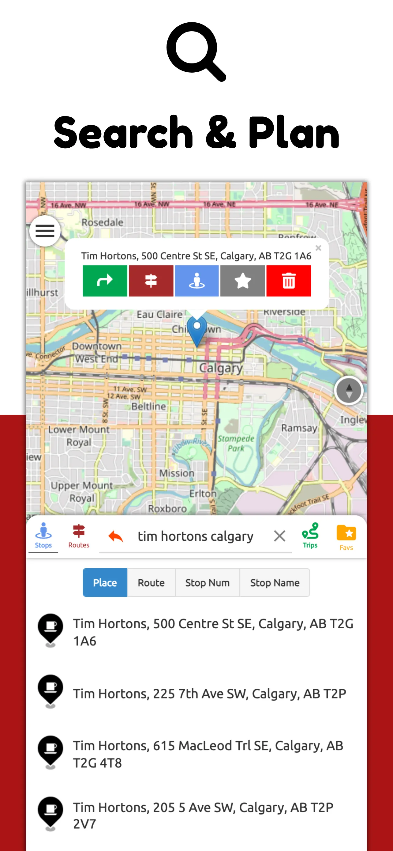 Calgary Transit Real-Time | Indus Appstore | Screenshot