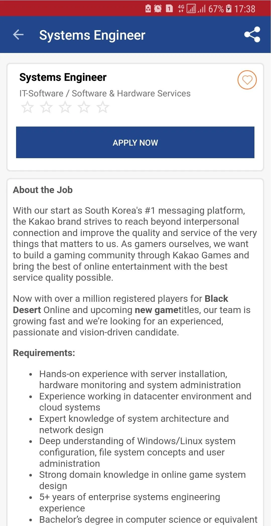 Jobs in Korea | Indus Appstore | Screenshot